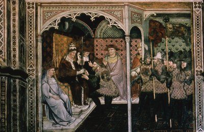 Papst und Kaiser, ca. 1408-1410 von Aretino Luca Spinello or Spinelli